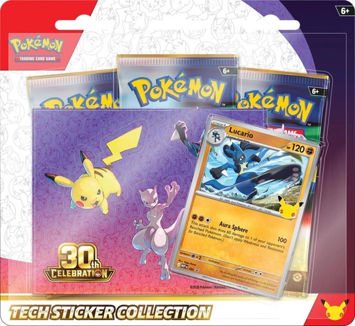 [10-10449-120] 30th Celebration Tech Sticker Collection [Lucario] - ME: 30th Celebration (30C)