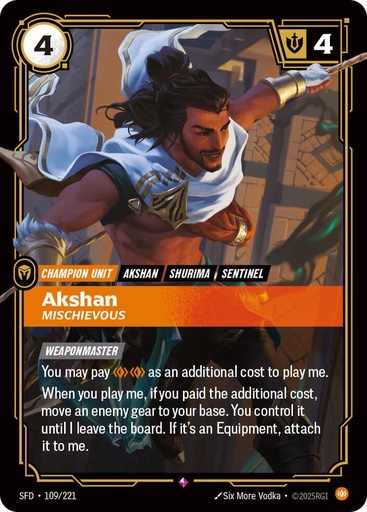 Akshan, Mischievous - Spiritforged (SFD)