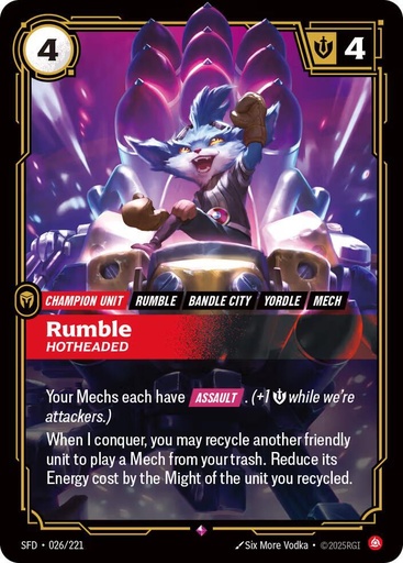 Rumble, Hotheaded - Spiritforged (SFD)