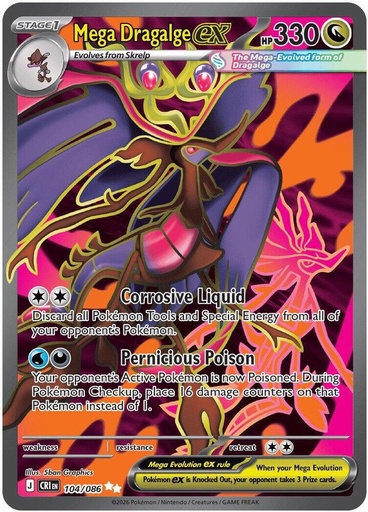 Mega Dragalge ex - 104/086 - ME04: Chaos Rising (CRI)