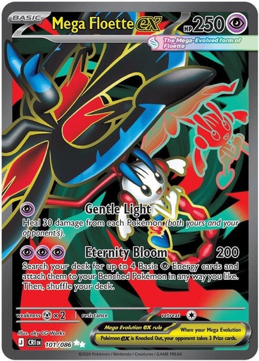 Mega Floette ex - 101/086 - ME04: Chaos Rising (CRI)