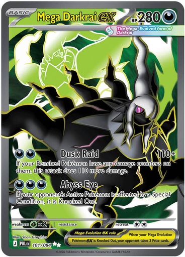 Mega Darkrai ex - 101/084 - ME05: Pitch Black (PBL)