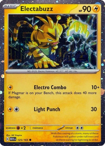 Electabuzz - 125/165 (Cosmos Holo) - Miscellaneous Cards & Products