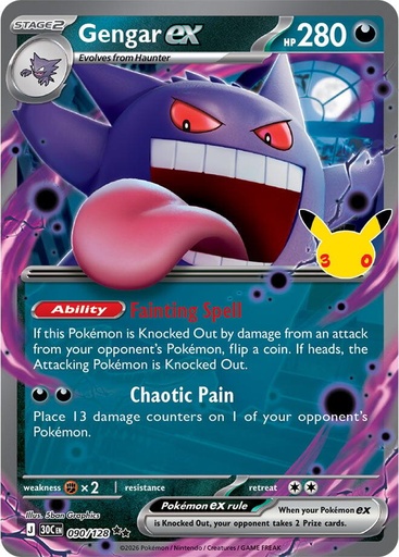 Gengar ex - 090/128 - ME: 30th Celebration (30C)