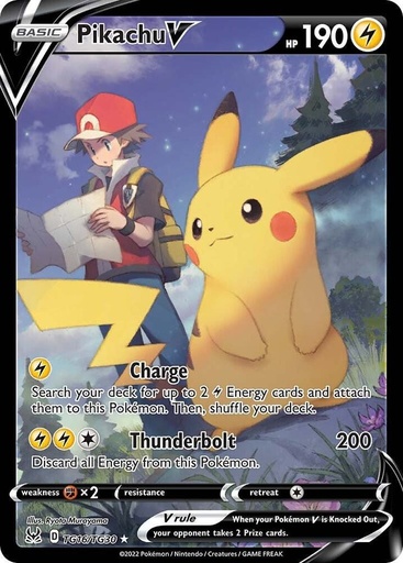 Pikachu V - SWSH11: Lost Origin Trainer Gallery TG16/TG30