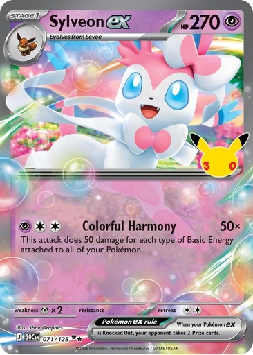 Sylveon ex - 071/128 - ME: 30th Celebration (30C)