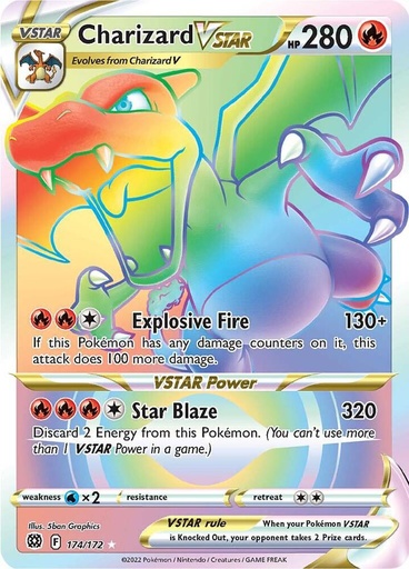 Charizard VSTAR (Secret) - SWSH09: Brilliant Stars 174/172