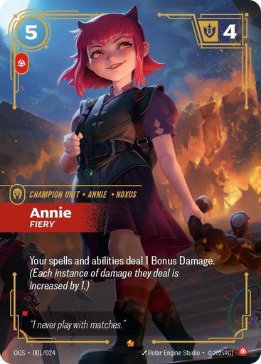 Annie, Fiery - Origins: Proving Grounds (OGS)