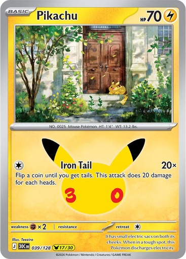 Pikachu - 039/128 - ME: 30th Celebration (30C)