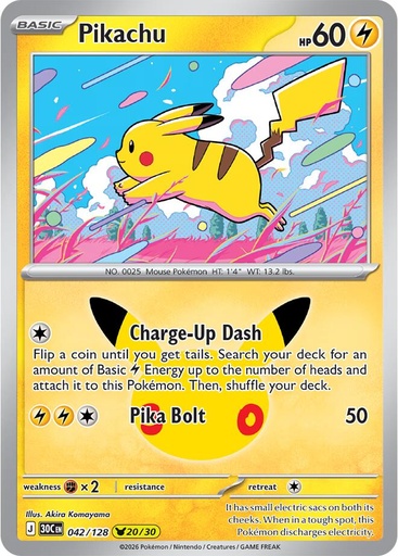 Pikachu - 042/128 - ME: 30th Celebration (30C)