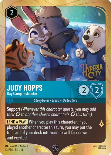 Judy Hopps - Day Camp Instructor - Disney Lorcana Promo Cards (DLPC) 