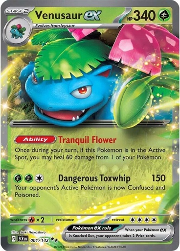 Venusaur ex - SV07: Stellar Crown 001/142